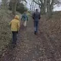 Back on the path up to the Laundries, A Walk to the Swan, Hoxne, Suffolk - 1st January 2024