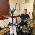 Nosher on drums, The Dove Players do Puss in Boots, Occold, Suffolk - 13th January 2024
