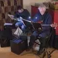 Joe and George - the guitar section, The Dove Players do Puss in Boots, Occold, Suffolk - 13th January 2024