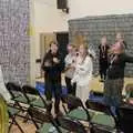 ALice gives it some with the singing, The Dove Players do Puss in Boots, Occold, Suffolk - 13th January 2024