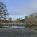 The partly-frozen pond, The Preservation of Ickworth House, Horringer, Suffolk - 18th January 2024