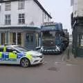 There's a large load blocking Church Street in Eye, A February Miscellany, Diss and Woodbridge, Suffolk - 3rd February 2024