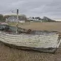 Another derelict fishing boat on the beach, Framlingham, Aldeburgh and the USAAF Heritage Trust, Hoxne, Suffolk - 14th February 2024 