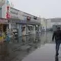 Someone strides around in the rain, Felixstowe in the Rain, Suffolk - 10th March 2024