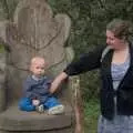 Lukáš gets a go on the wooden throne, A Return to the Walks, Thornham, Suffolk - 1st April 2024