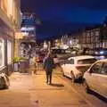 Isobel and Harry on High Street at night, A Postcard from Marlborough and a Walk on the Herepath, Avebury, Wiltshire - 8th April 2024