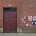 Tattered posters on a brick wall, A Couple of Days in Dublin, Ireland - 12th April 2024