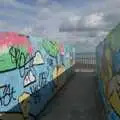 Colourful graffit on the bridge over the DART, A Couple of Days in Dublin, Ireland - 12th April 2024