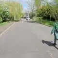 Isobel strides along the old A140, A Walk to the Crossways Inn, Scole, Norfolk - 21st April 2024