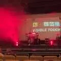 Dual drum kits are ready on stage, Visible Touch at The Riverside, Woodbridge, Suffolk - 28th April 2024
