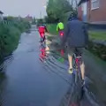 We cycle up the aptly-named Water Lane ford, The BSCC at The Lion, Debenham, Suffolk - 2nd May 2024