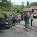 There's a good crowd browsing the plants, The Village Hall Plant Sale, and a New Dinghy, Weybread, Norfolk - 19th May 2024