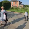 Isobel on the road outside Dairy Farm, The Village Hall Plant Sale, and a New Dinghy, Weybread, Norfolk - 19th May 2024