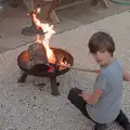 Harry returns to the fire pit for a top up, The Village Hall Plant Sale, and a New Dinghy, Weybread, Norfolk - 19th May 2024