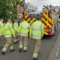 A fire engine leads the way, Saxtead Mill, Framlingham Gala and Chips on the Beach, Aldeburgh - 27th May 2024
