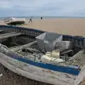 Another wrecked finshing boat on the beach, Saxtead Mill, Framlingham Gala and Chips on the Beach, Aldeburgh - 27th May 2024