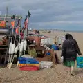 Isobel on the beach at Aldeburgh, Saxtead Mill, Framlingham Gala and Chips on the Beach, Aldeburgh - 27th May 2024