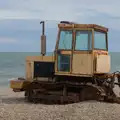 A derelict tracked tractor on the shingle, Saxtead Mill, Framlingham Gala and Chips on the Beach, Aldeburgh - 27th May 2024