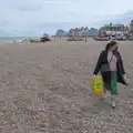 Isobel on the beach, Saxtead Mill, Framlingham Gala and Chips on the Beach, Aldeburgh - 27th May 2024
