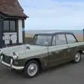 A Triumph Herald is parked by the bogs, Saxtead Mill, Framlingham Gala and Chips on the Beach, Aldeburgh - 27th May 2024