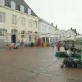 Diss marketplace in the rain, The Sutton Hoo Ship Reconstruction, The Longshed, Woodbridge - 29th May 2024