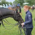 A horse gets a nuzzle in, Fred and the SYWO at the Suffolk Show, Trinity Park, Ipswich - 30th May 2024