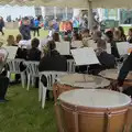 A view from behind the timpani, Fred and the SYWO at the Suffolk Show, Trinity Park, Ipswich - 30th May 2024