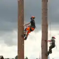 A climbing-up-a-log contest ensues, Fred and the SYWO at the Suffolk Show, Trinity Park, Ipswich - 30th May 2024