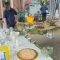 A birthday tea is set up in the market square, Ollie's 70th Birthday, The Handyman, Eye, Suffolk - 1st June 2024