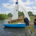 The dinghy's on the beach after a sailing session, Sailing at the Lake, and the GSB at Mellis, Suffolk - 6th June 2024