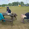 We sit around eating a snack, Sailing at the Lake, and the GSB at Mellis, Suffolk - 6th June 2024