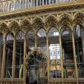 More scaffolding behind the fancy rood screen, Open Gardens, Eye, Suffolk - 9th June 2024