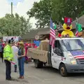 The Mayor and the Diss Duck mascot are ready, The Carnival Procession, Diss, Norfolk - 16th June 2024