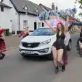 A burlesque dancing group on parade, The Carnival Procession, Diss, Norfolk - 16th June 2024