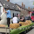 A pretend bluegrass band brings up the rear, The Carnival Procession, Diss, Norfolk - 16th June 2024