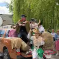 Cathal does some pretend shooting, The Carnival Procession, Diss, Norfolk - 16th June 2024