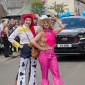 Some sort of Barbie cowgirls, The Carnival Procession, Diss, Norfolk - 16th June 2024