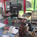 An old Ransome's printing press in the museum, The BSCC at Finningham, and Stowmarket Teeth, Suffolk - 21st June 2024