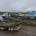 A slipway is blocked by broken wood, Eye Karate Kamp, Southwold Harbour, Suffolk - 6th July 2024