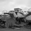 A pile of derelict fishing boats, Eye Karate Kamp, Southwold Harbour, Suffolk - 6th July 2024