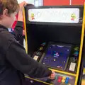 Fred goes retro with a game of Pac-Man, Eye Karate Kamp, Southwold Harbour, Suffolk - 6th July 2024