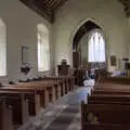 Looking east up the nave of St. Nicholas, A Return to Bedfield and the Church of St. Nicholas, Suffolk - 11th July 2024