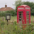 The K6 phonebox in the weeds, A Return to Bedfield and the Church of St. Nicholas, Suffolk - 11th July 2024