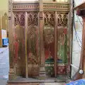 Part of the Mediaeval rood screen, A Return to Bedfield and the Church of St. Nicholas, Suffolk - 11th July 2024