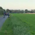 Gaz gets a photo of some geese in a field, The BSCC at Gissing Crown and Thelnetham White Horse - 18th July 2024