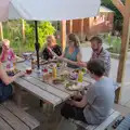 It's barbeque and beer on the patio, Isobel's Relatives Visit, Brome, Suffolk - 20th July 2024