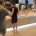 Sean, Rowan and Hamish get some food, An Olympic Road Trip from Diss to Marseille, France - 3rd August 2024