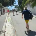 Hamish follows up the pack as we head to the beach, Hannah and Olympic ILCA 6 Sailing, Marseille, France - 5th August 2024