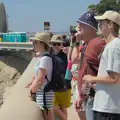 The group looks out from the overhanging promenade, Hannah and Olympic ILCA 6 Sailing, Marseille, France - 5th August 2024