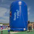 An inflatable climbing wall in action, Hannah and Olympic ILCA 6 Sailing, Marseille, France - 5th August 2024